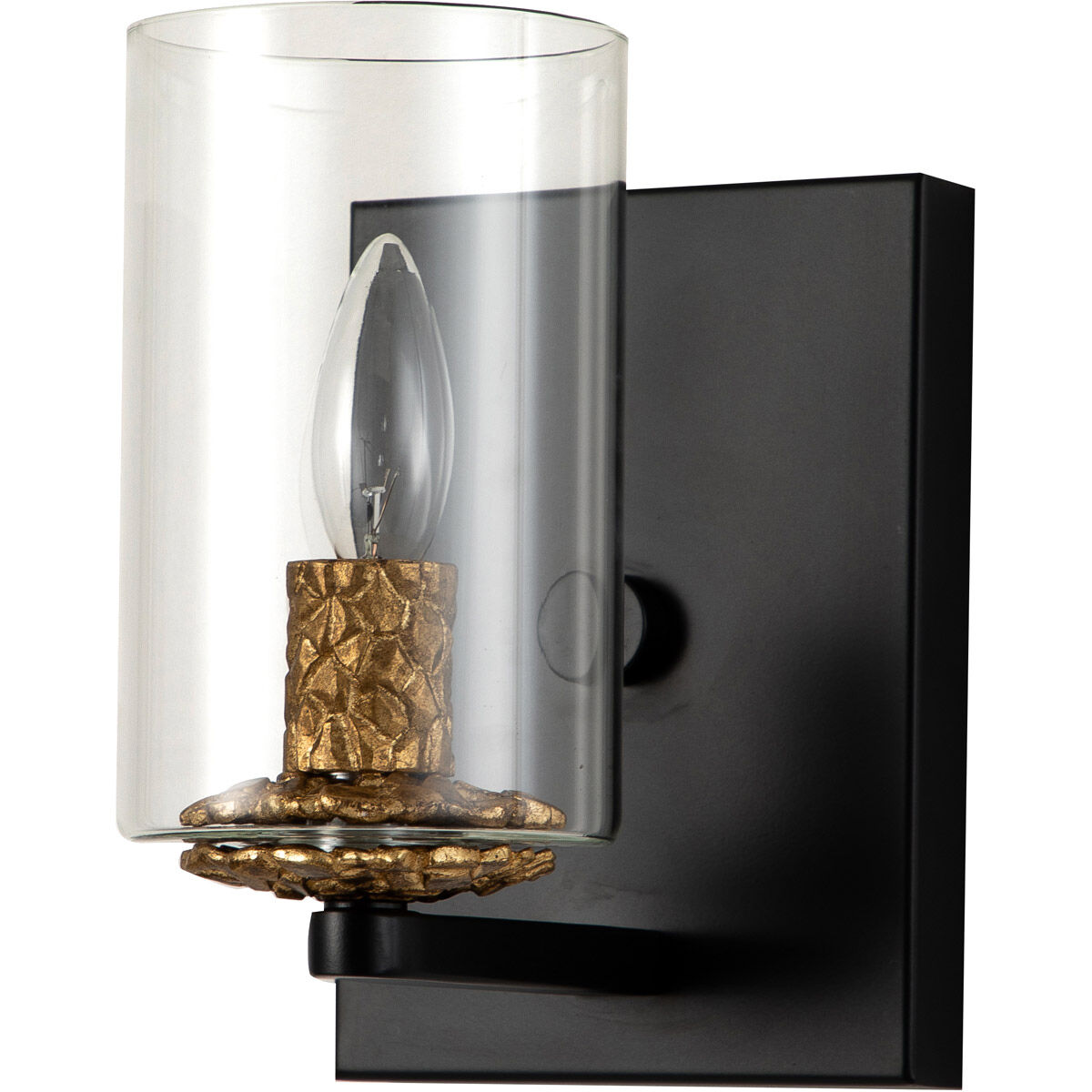 Bolivar 1 Light 6 inch MB Bath Light Wall Light in Matte Black